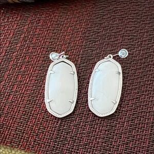 Kendra Scott White Drop Earrings